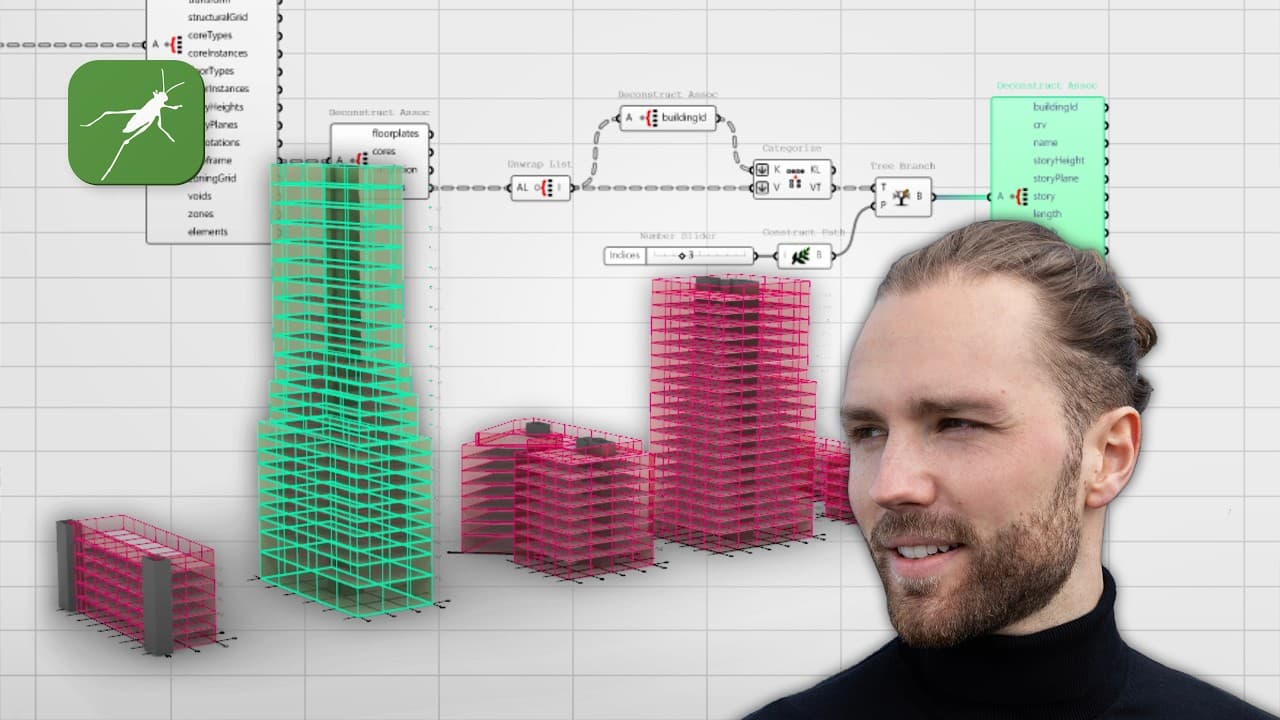 How to Organize Large Grasshopper Scripts — Grasshopper and computational design video thumbnail